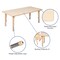 Emma and Oliver 23.625"W x 47.25"L Rectangular Plastic Height Adjustable Activity Table Set with 4 Chairs